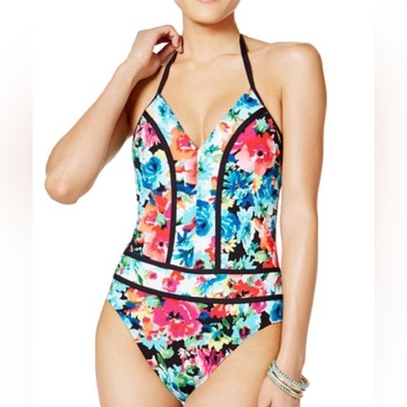 Bleu Rod Beattie Other - NWT BLEU ROD BEATTIE TWO OF A‎ KIND MULTICOLOR FLORAL ONE PIECE​​​​​